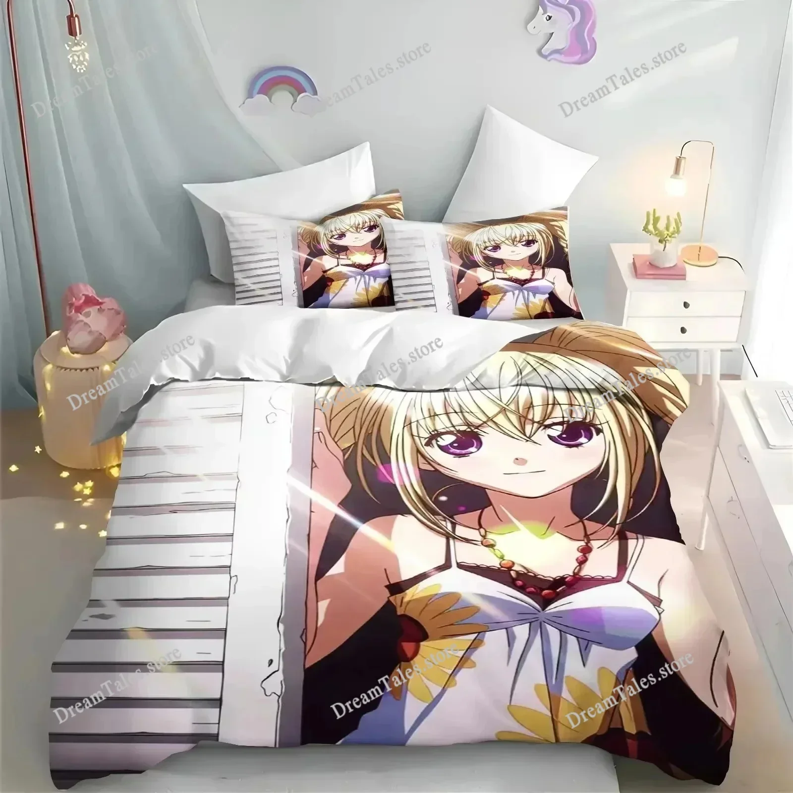 

Anime Shugo Chara Star Song Bedding Sets Duvet Cover Set With Pillowcase Twin Full Queen King Bedclothes Bed Home Textile741