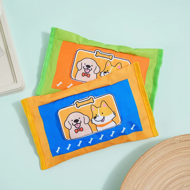 Interactive dog toy for preventing home destruction, self-entertainment, chewing, tearing, simulated Velcro, paper dispensing