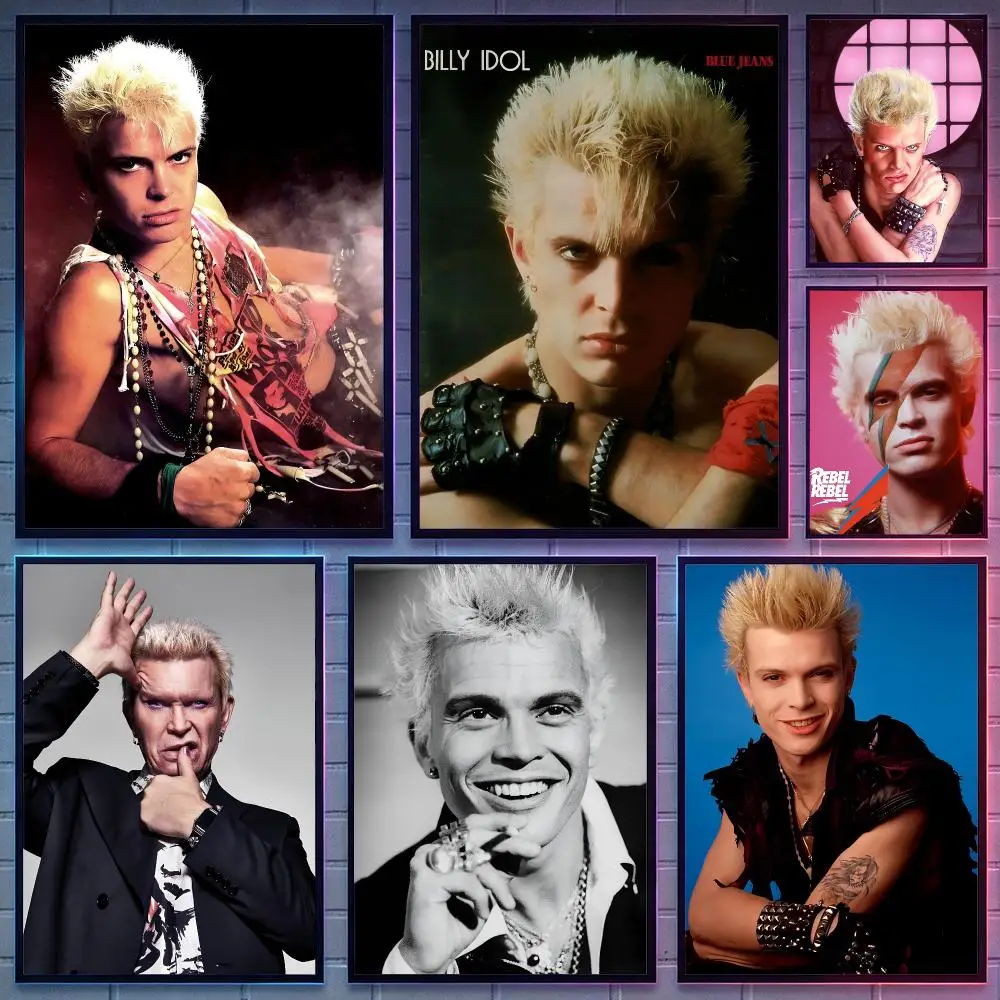 music Billy Idol HD Poster Anime Aesthetic Wall Art For Game Anime Lovers Bedroom Gaming Room Decor Ideal Gift
