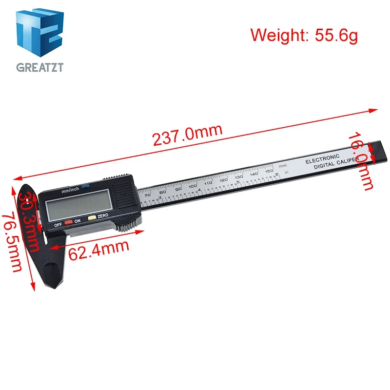 1/2PCS 150mm 6 inch LCD Digital Electronic Carbon Fiber Vernier Caliper Gauge Micrometer Measuring Tool For diy