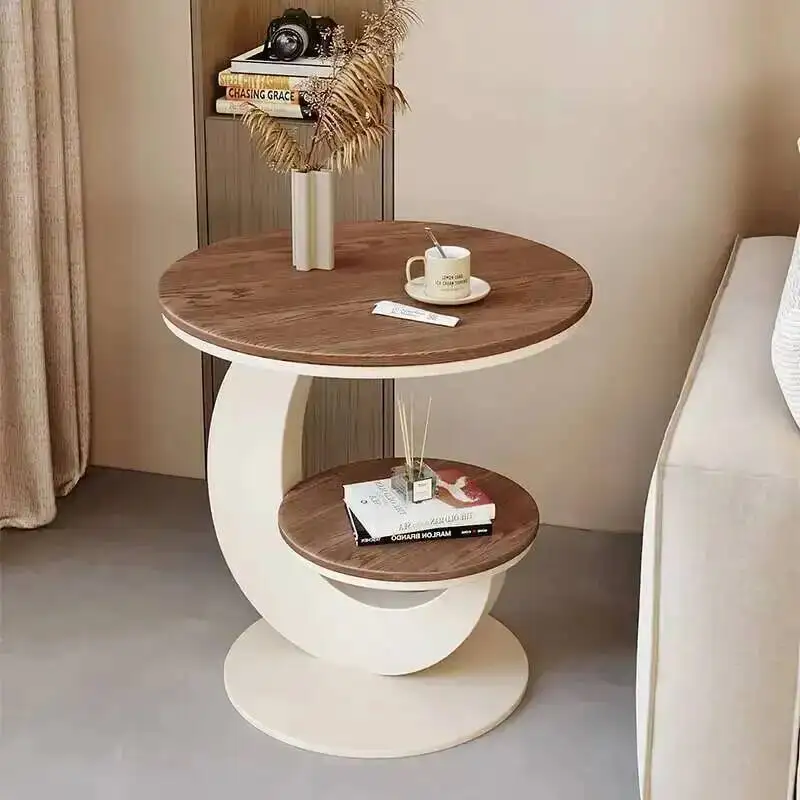 Black Minimalist Rectangle Space Coffee Table Irregular Saving Cute Unique Side Table Aesthetic Mesa Auxiliar Room Decorations