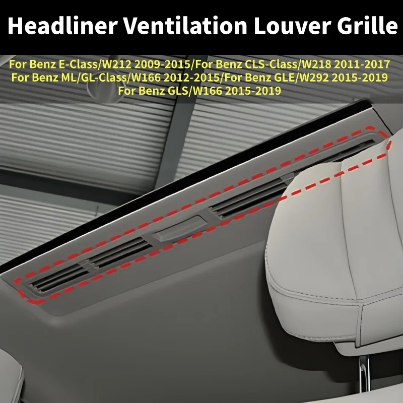 

1Pcs Black Headliner Ventilation Louver Grille For Benz ML GL GLE E CLS Class E200 GL300 ML320 Car Accessories