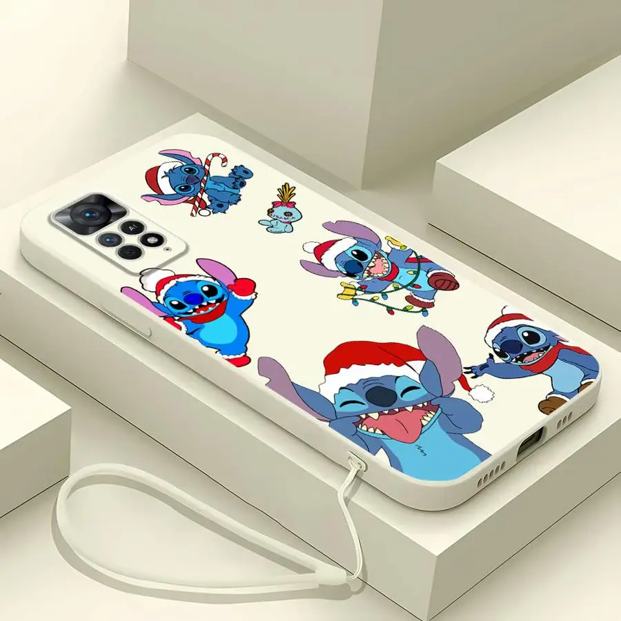 Disney Stitch Christmas Case for Xiaomi Redmi Note 12s 11s 10 14 Pro Plus 13 12 ProPlus 10 11 Pro 10Lite Soft Cover