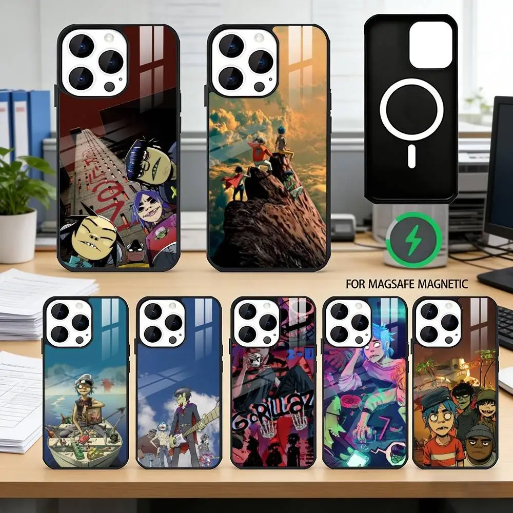 

Gorillaz Music Band Phone Case For iPhone17,16,15,14,13,12,11 Plus,Pro Magnetic with Magsafe Wireless Charging