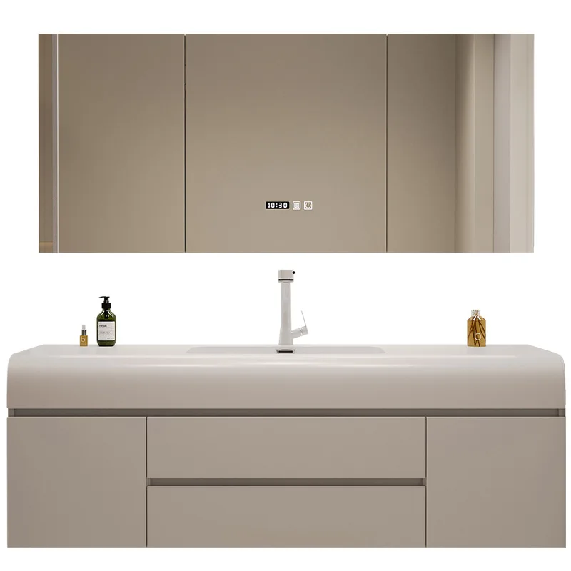 

Chimeishi integrated basin, bathroom cabinet combination, arc protection, toilet, hand wash basin, sink.