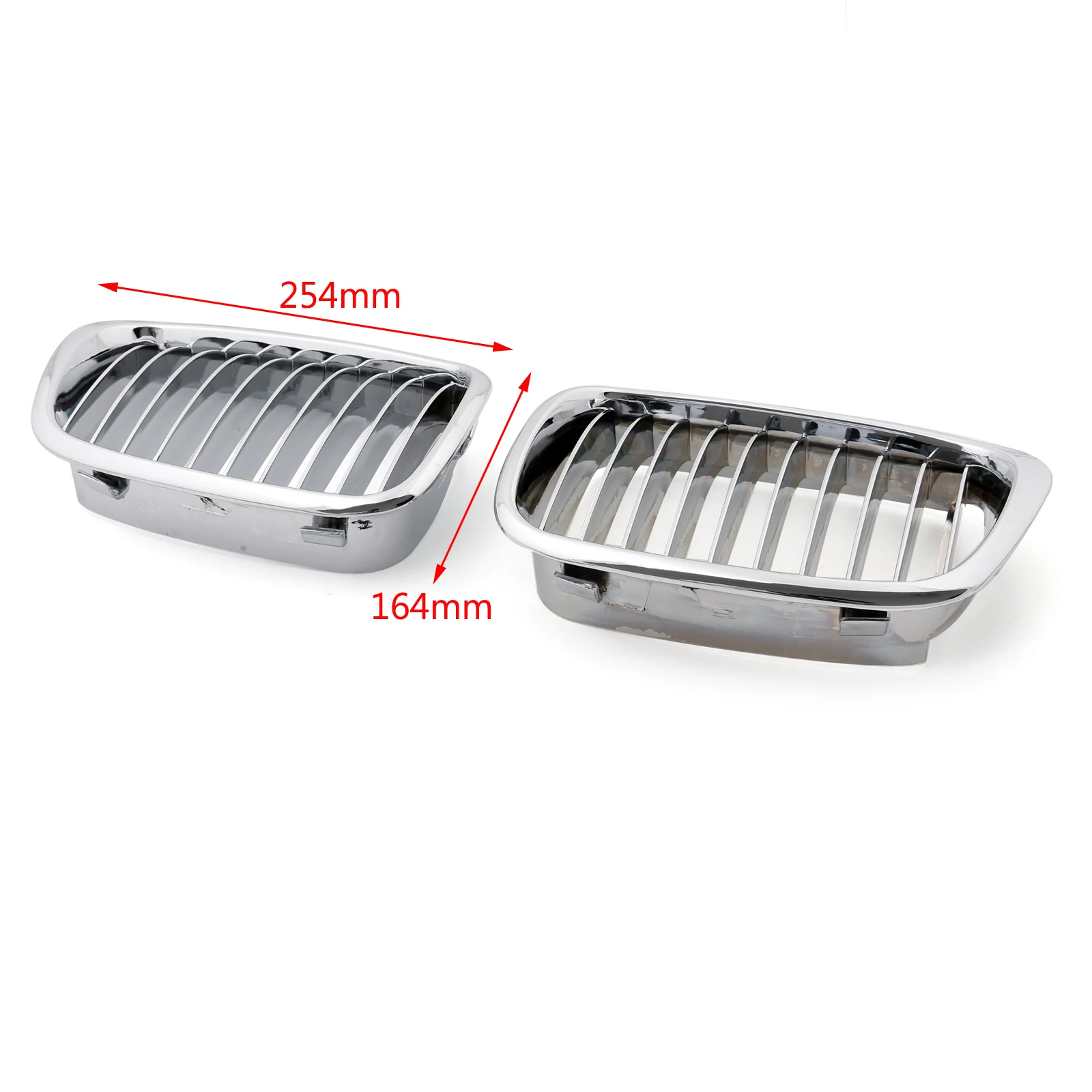 Areyourshop Chrome Front Kidney Grill Mesh Grille For BMW E39 1999-2003 5 Series Car Accessories Auto Parts