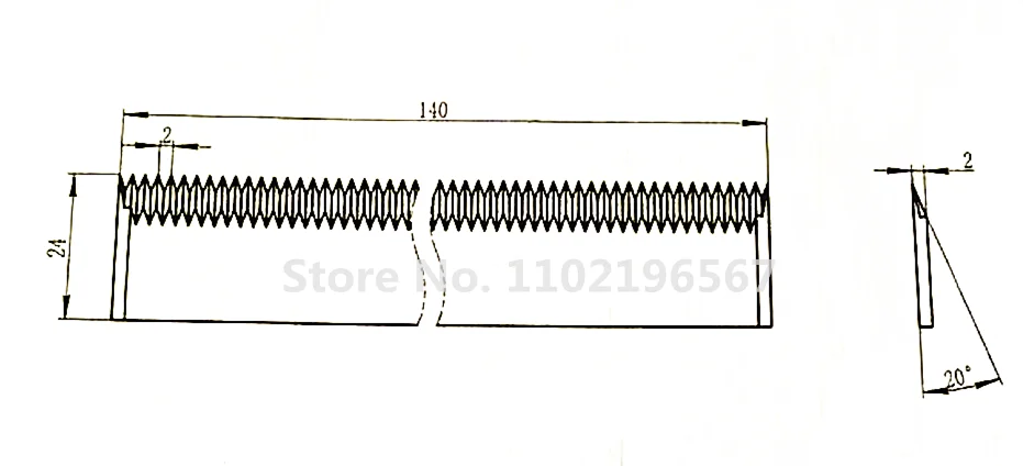 Imagem -02 - Passo de Prata da Cor mm dos Dentes das Lâminas de Dente de Corte da Máquina de Embalagem de Peças para Flim Bolsa Plástico Papel Corte Não Tecido da Tela