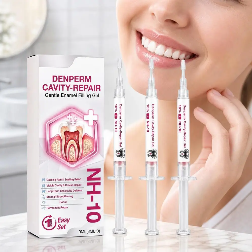 Swelling Relief Calming Pain Enamel Filling Gel Set NH-10 Professional Oral Care Denperm Cavity-Repair Gentle Enamel Filling Gel