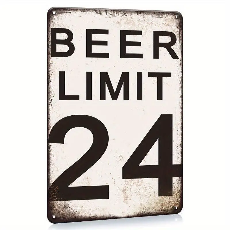 

1 шт. Beer Limit 24 Металлическая вывеска Бар Логотип Металлическая жестяная пластина Гаражный знак ArtWall Decoration Man Cave BarBarMetal Poster Decoration