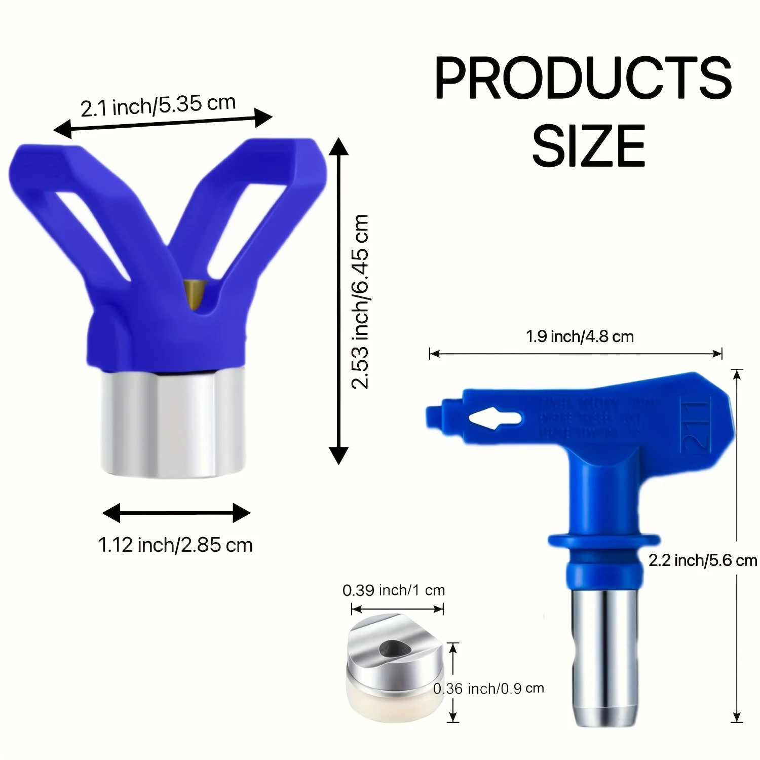 13pcs Spray Tips, Sprayer Tip Guard Nozzle Seat Replacement,  and Spray Gun Filter for Airless Paint Spray Guns