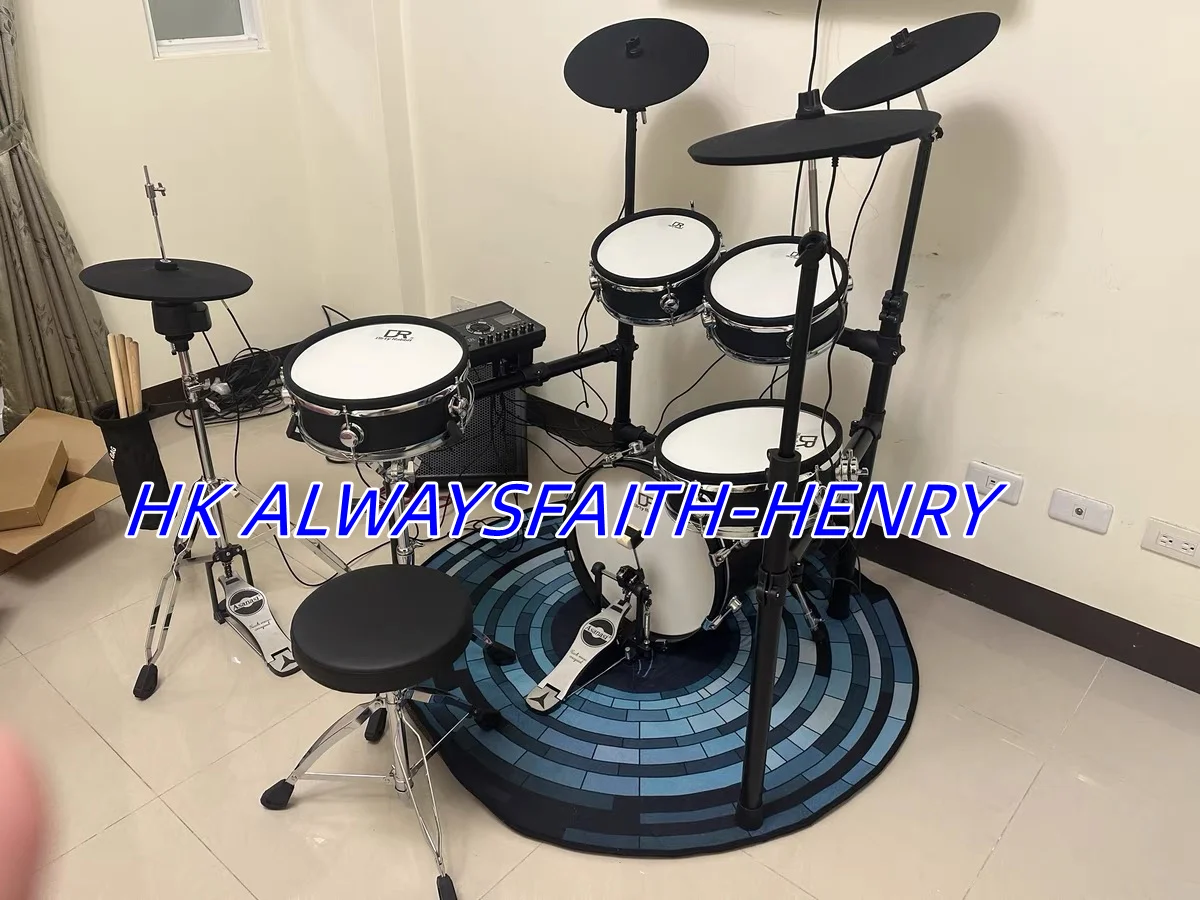 Professional Performance Portable 5 Drums 4 Cymbals Adult Practice Electronic Drum Kit