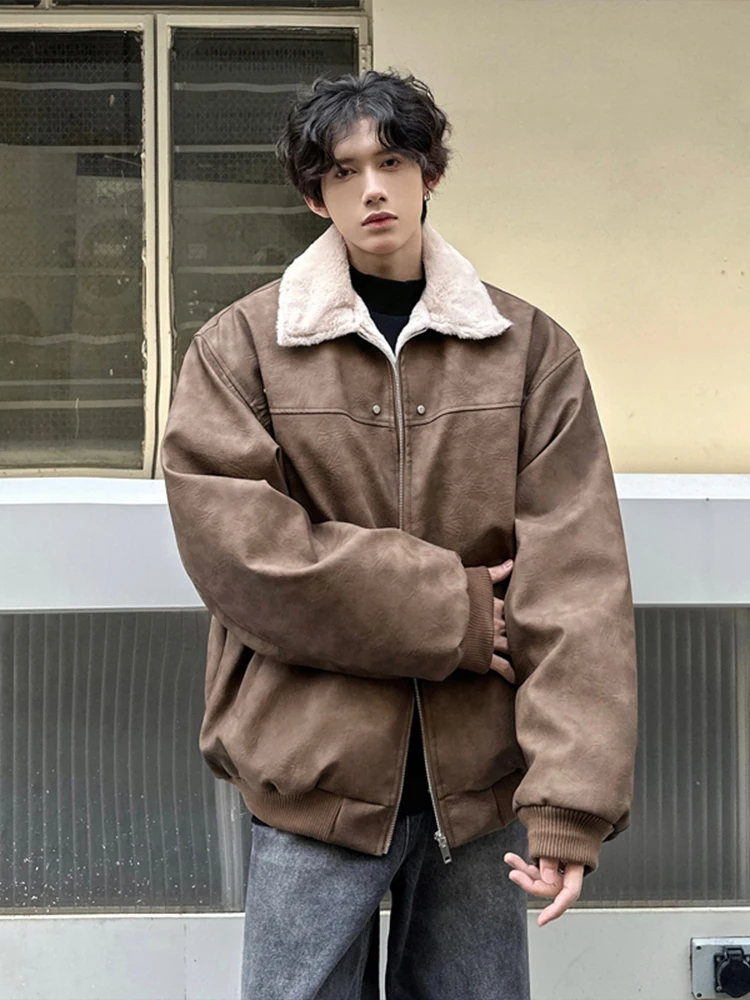 

Мужская зимняя куртка Bla ey Cleanfit из искусственной кожи с подкладкой из овечьего меха, утепленная, на молнии, с воротником-стойкой, для профессионального ухода