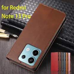 Leather Case for Xiaomi Redmi Note 13 Pro 5G / Redmi Note13 Pro 5G Holster Magnetic Attraction Flip Cover Wallet Fundas Coque