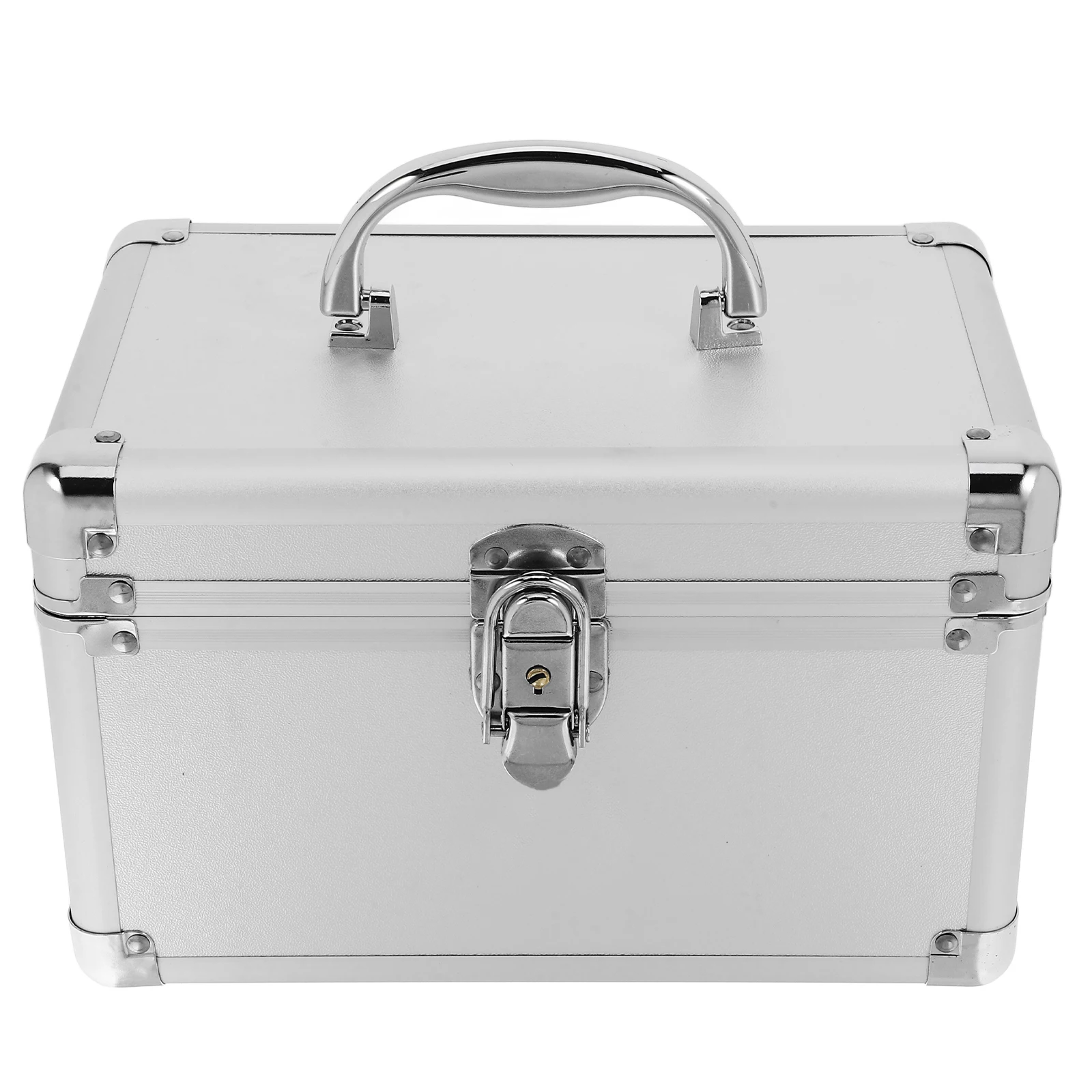 

Large Capacity Portable Medicine Box Aluminum Alloy Medical Storage Organizer Handle Household Travel Use Metal Case Empty