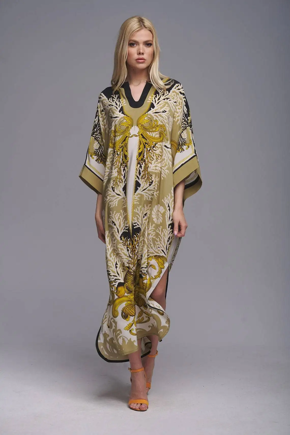 WeHello Loose and Comfortable Printed Robe For Vacation and Leisure Beach Bikini Outerwear in 3 Colors