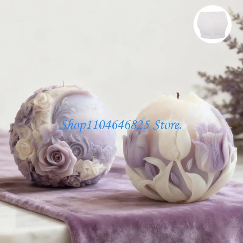 Floral Moon Silicone Mold for Candle Making,Aromatherapys Resin Mould Ornament Epoxy Resin Casting Mold