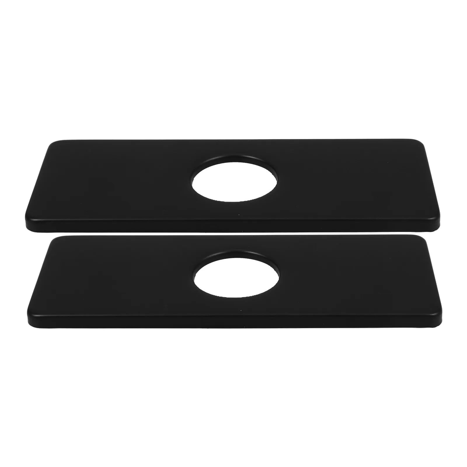 2Pcs Faucet Escutcheons Stainless Steel Rectangle Deck Plate Kitchen Sink Hole Covers Mixer Tap Base Cover Pipe Flange Covers