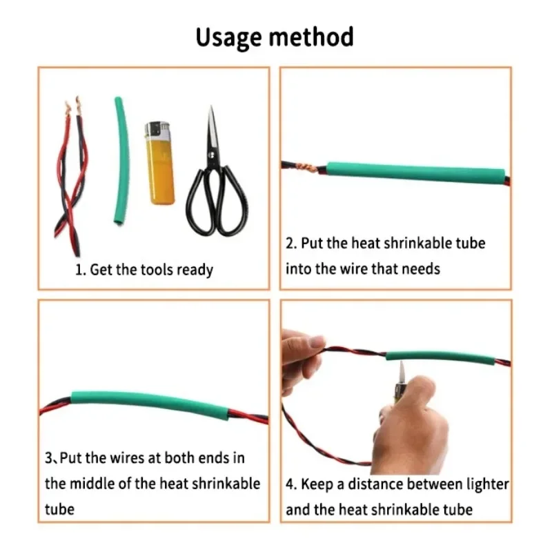 270Pcs 3:1  Heat Shrink Tube Assorted Kit Insulation Shrinkable Tube  Polyolefin Insulation  Sleeve Electrical Connection Wire