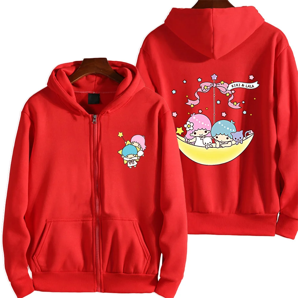 Sanrio Little Twin Stars Men\'s and Women\'s Hoodie Casual Street Clothing Long sleeved Sweatshirt Boys and Girls Autumn Top Coat