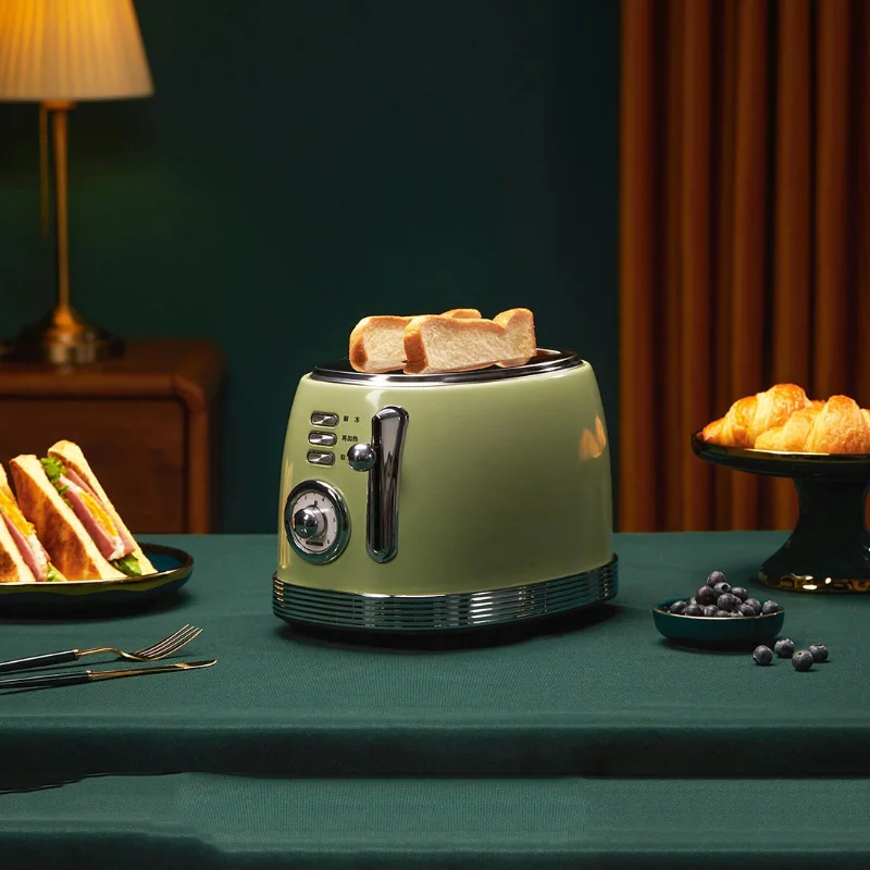 2 Slice Electric Bread Toaster Automatic Double Sided Breakfast Bread Baking Maker Household Toast Machine
