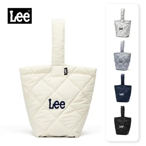 LEE สุภาพสตรีน่ารักออกแบบกระเป๋าปักเป้าสบายๆขนาดเล็กสีชมพูสีขาวกระเป๋าถือผู้หญิงเกาหลีสไตล์ Down-Filled โทรศัพท์กระเป๋า