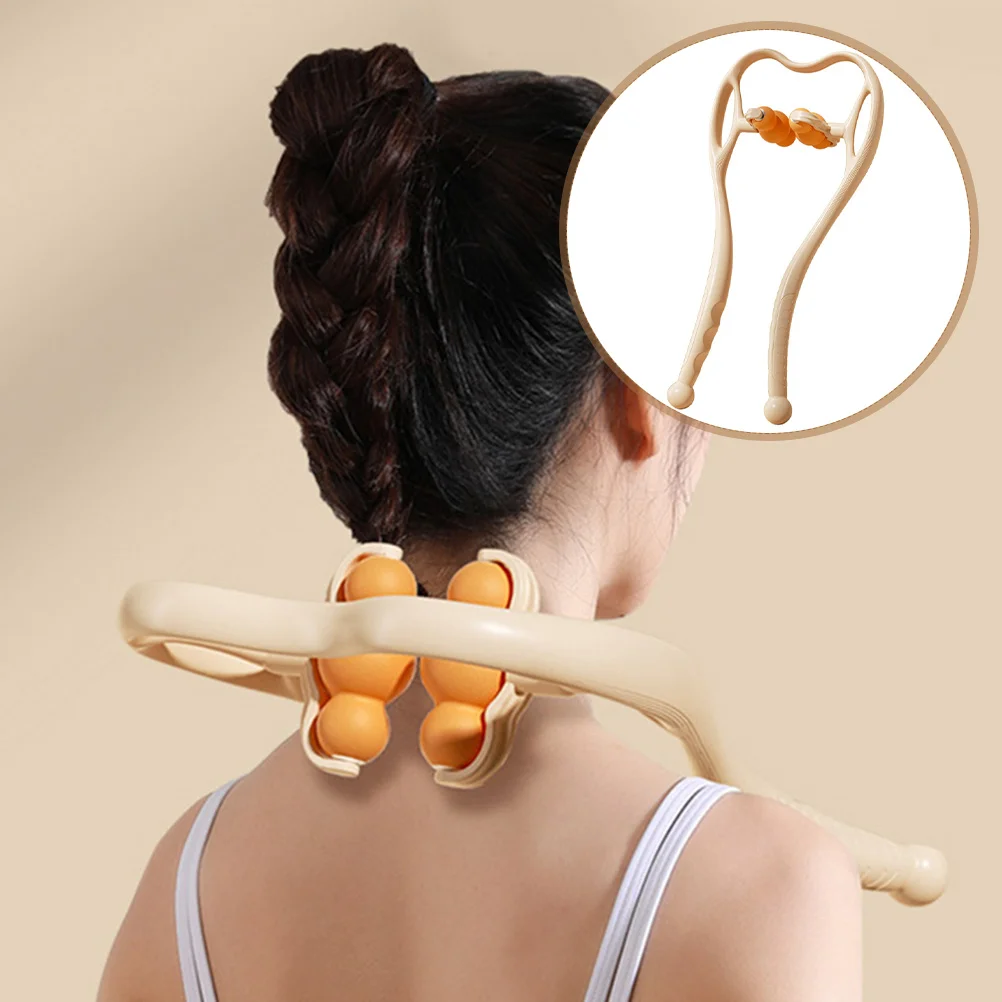 Neck Massager Zervikale Roller Tragbare Handheld Tiefe Gewebe Massage Werkzeug Für Schulter Schmerzen Relief Reise Haushalt Körper