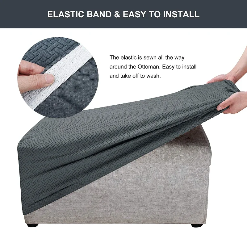 أغطية مسند للقدمين مستطيلة من الألياف اللدنة العالية أغطية حماية مسند القدمين أغطية تخزين من القماش المطاطي أغطية عثمانية