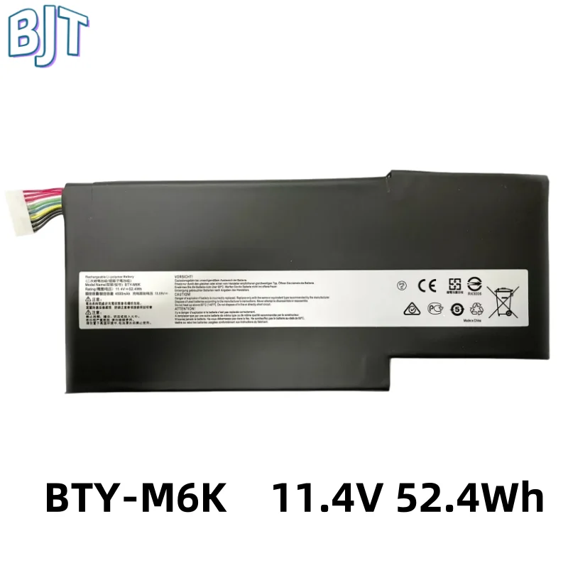 

11,4 В, 52,4 Втч, 4600 мАч, новый аккумулятор для ноутбука BTY-M6K для MSI GS63-7RD GF63-8RD GF63-8RC GF75 Thin 8RD 8RC GF63 8RC-040XPL 8RD-078IN