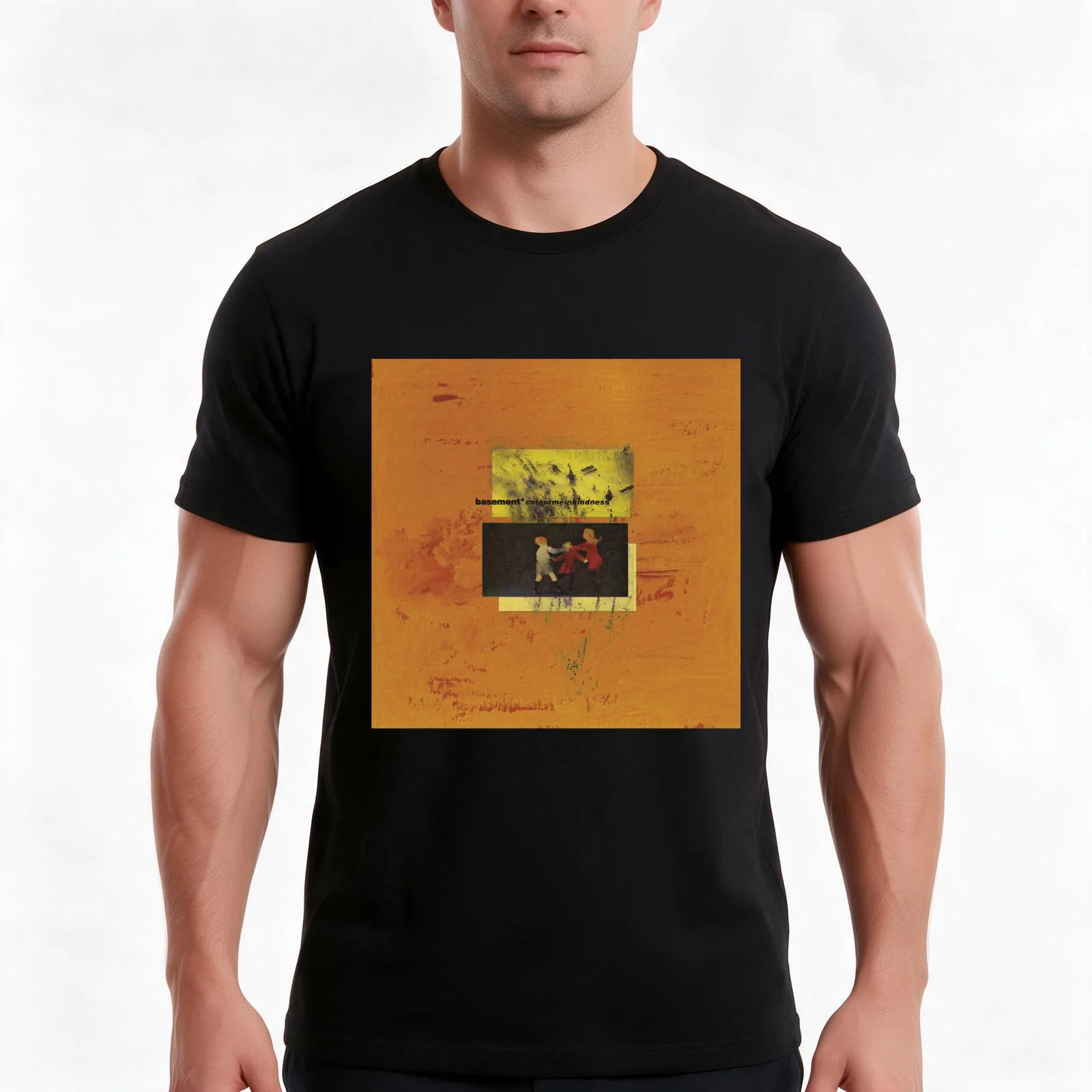Basement - Colourmeinkindness T-Shirt, Summer Casual Cotton Tee, Oversized Streetwear Tops, Vintage Graphic Print, 100% Cotton
