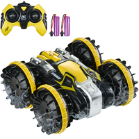 SucceBuy Amphibious RC Car Boat 2.4GHz 12 km/h High-Speed Remote Control Water Racing Boat for Children Kids Birthday Model Toys