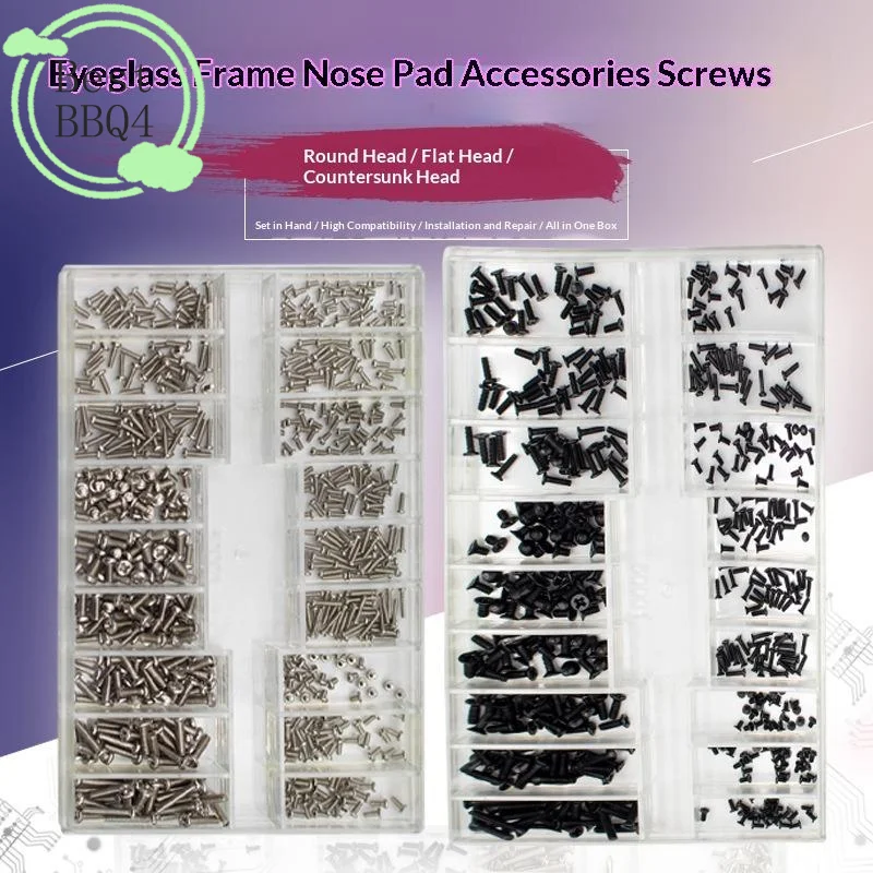 (BBQ4)1 Set Watch Screw Box 18 Types Screws Kit Mini Flat Head Screw For Phone Tablet Camera Lens Laptop Repair Accessories