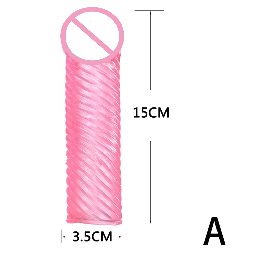 Penis Extender Sleeve Reusable Silicon Spike Dotted Condom Sex Toys Men Dildo Penis Condoms G Spot Stimulation Delay Ejaculation