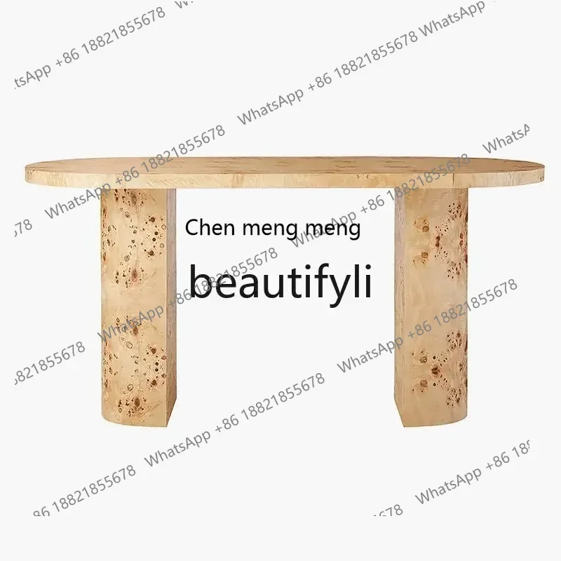 182Q Medieval style creative solid wood desk designer minimalist study high-end light luxury desk