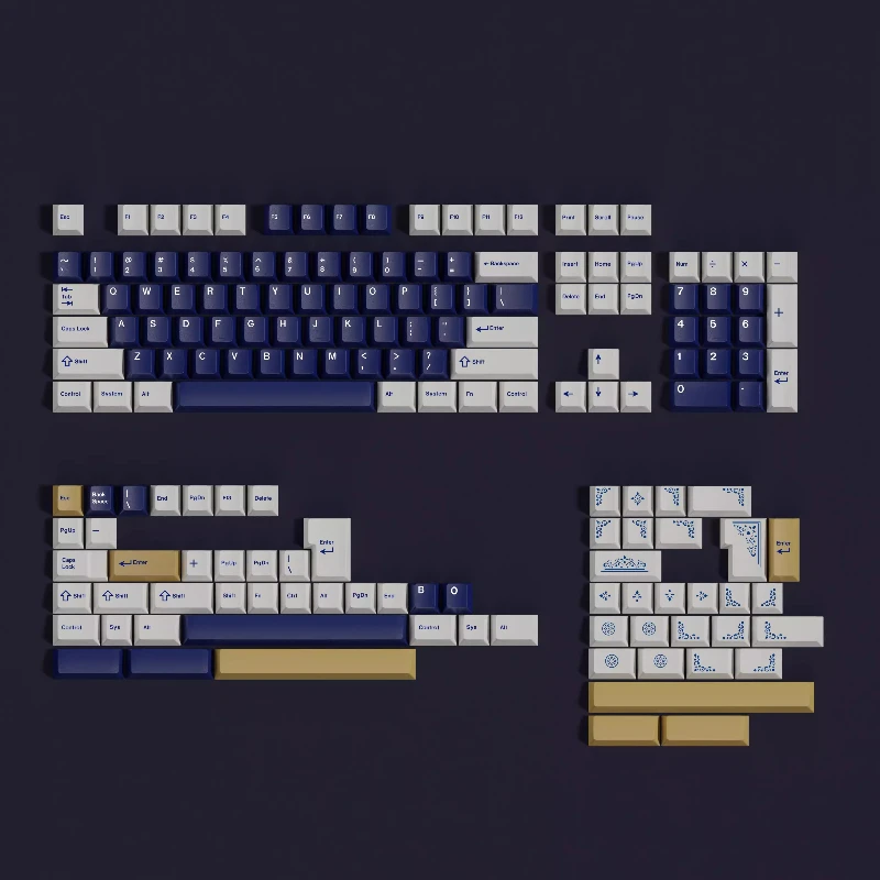 

Набор клавишных колпачков PBT GMK Lazurite, индивидуальный колпачок для сублимационной краски с вишневым профилем для клавиатуры MX Switch, разделенный пробел ALICE