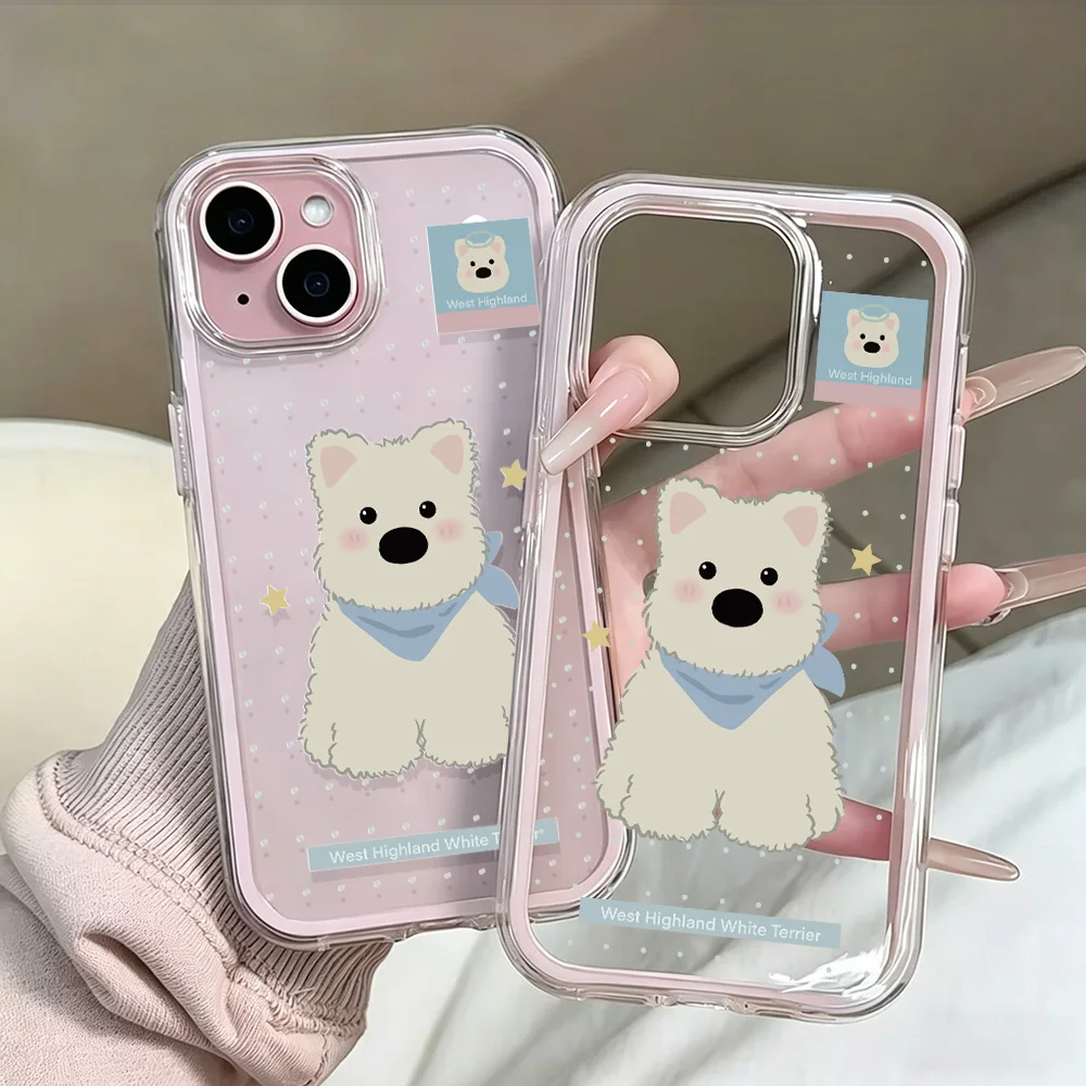 Polka Dot Welpen-Handyhülle für Samsung Galaxy S26 Ultra S25 S24 Plus s22 s23 Plus FE A57 A54 A55 A16 A35 A36 A37 5G Transparente Hülle – Detail 6