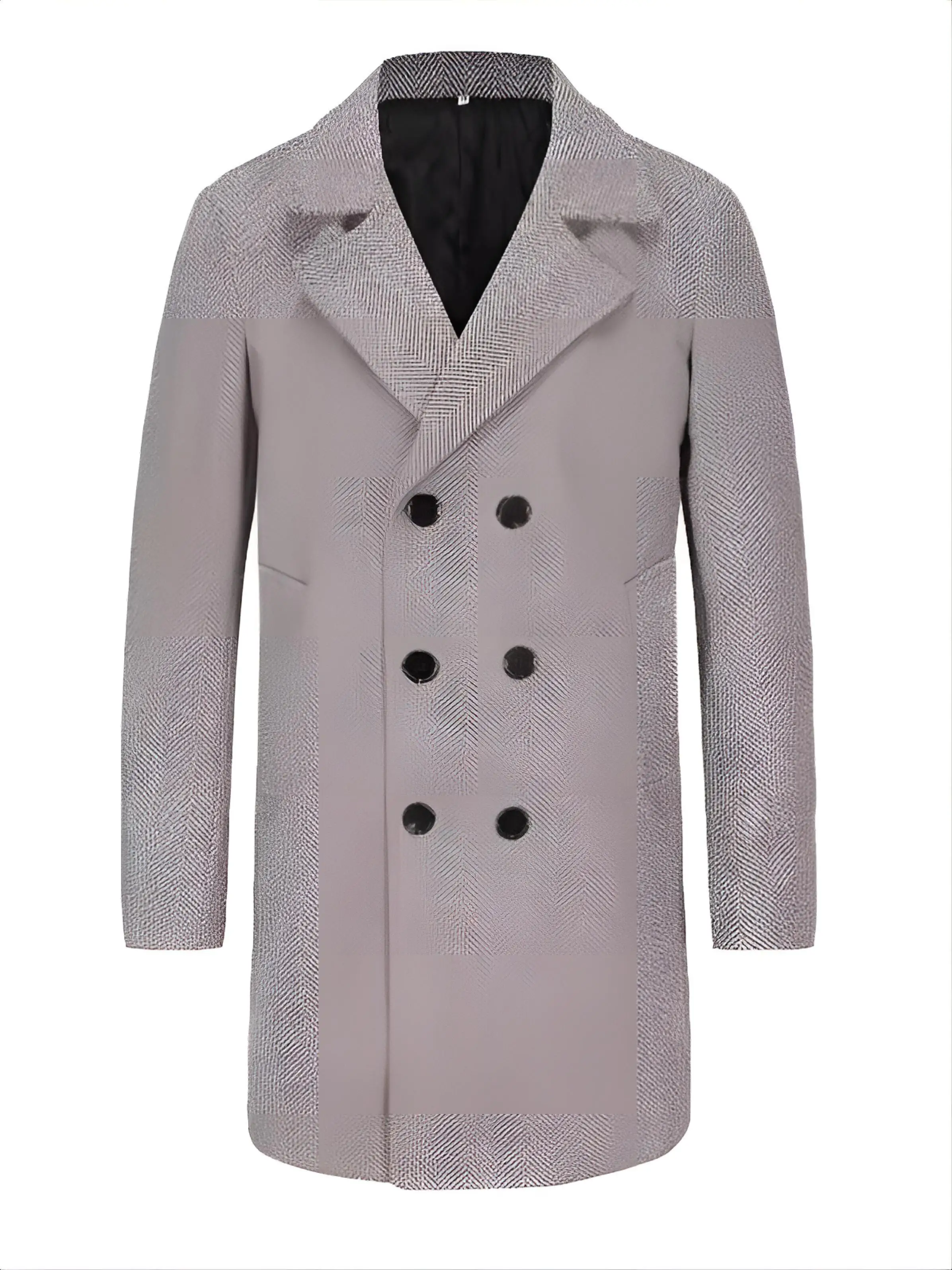 

Wool Blend Wrap Coat Mans Inside Easy Holiday Slim Elegant Fancy Woolen Formal Occasion Casual Design Decoration Detail Party Bf