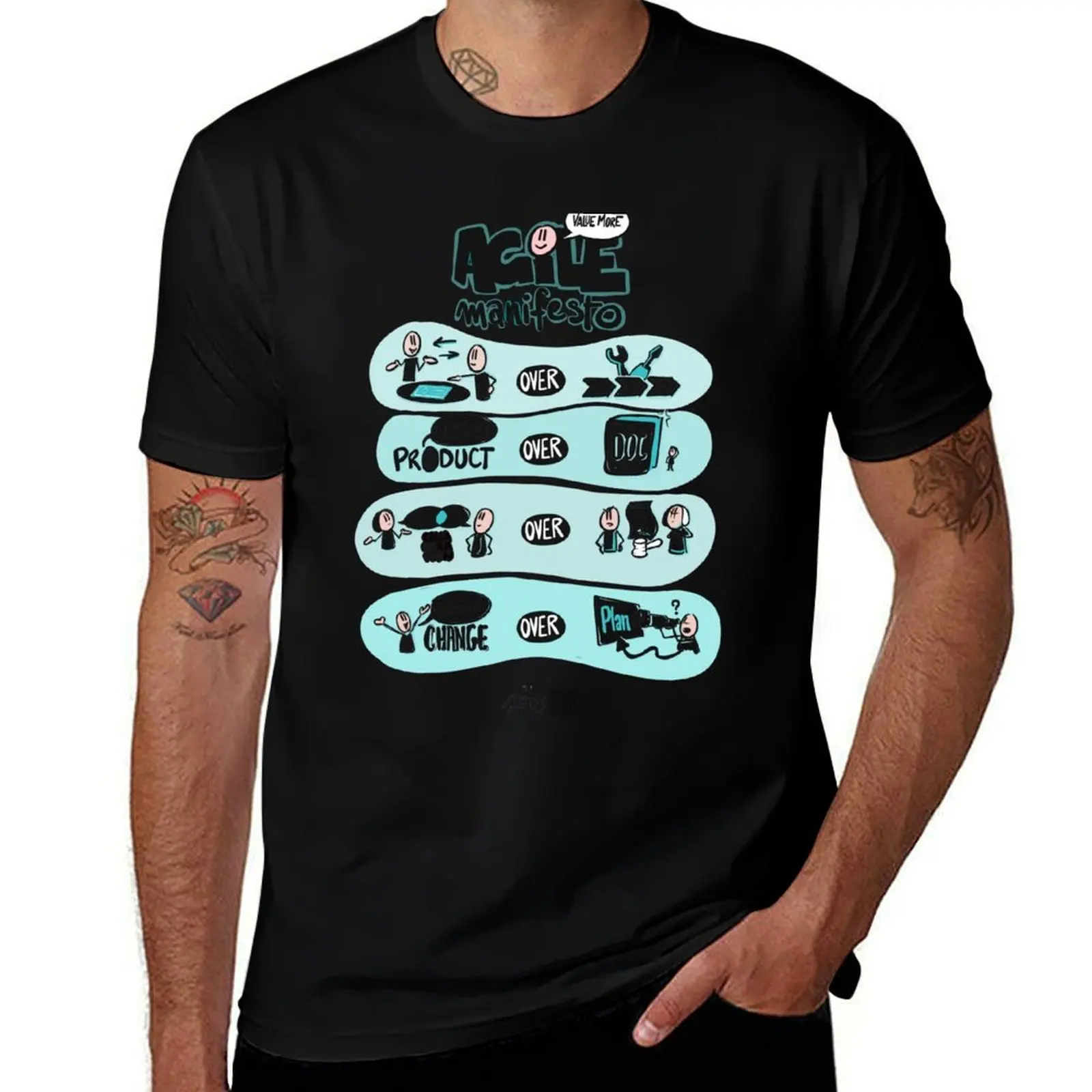 Agile Manifesto T-Shirt Christmas Casual Short Sleeve Top T-Shirt