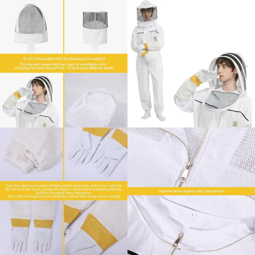 

Вентилируемый костюм для мужчин и женщин с перчатками и двойными капюшонами