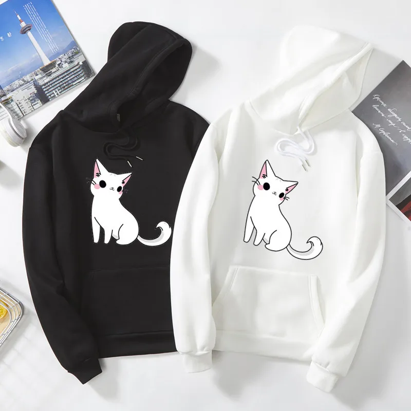 Long Sleeve Pullover Woman Couple Hoodies Fashion Sweatshirts European Style Lover  Hooded 