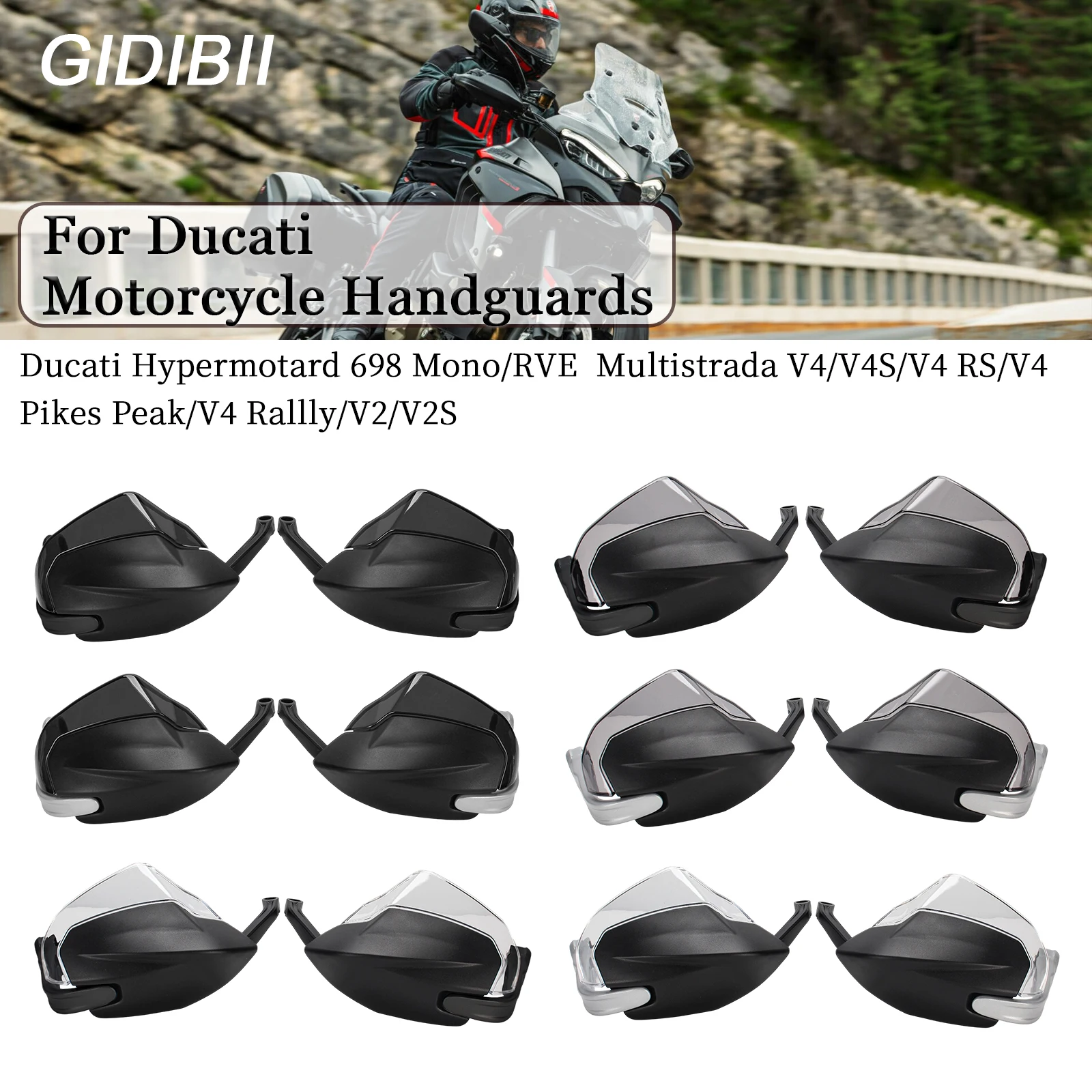 

Motorcycle Handguards Hand Guards Wind Deflector For Ducati Hypermotard 698 Multistrada V4/V4S/V4 RS/V4 Pikes Peak/V4 Rallly V2S