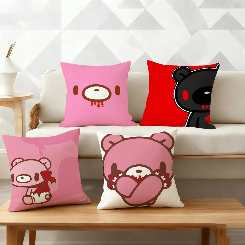 

Kawaii G-Gloomys Pink Bear Pillow Case for Sofa Living Room Home office Decor Protective Cover