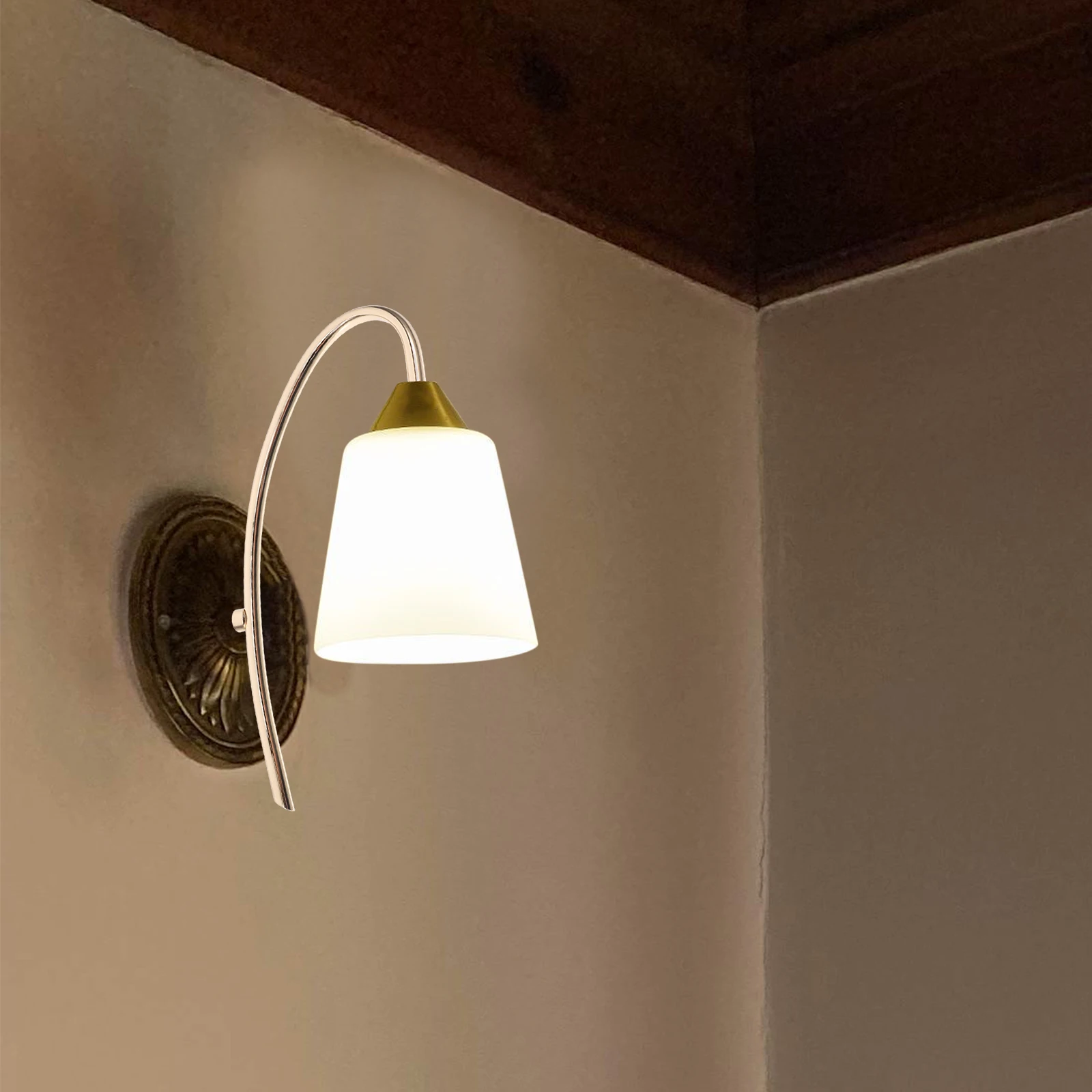 1 قطعة الجدار مصباح منحني الجذعية أنبوب حديد مصباح الناهض M10 الخيوط لتقوم بها بنفسك تركيبة إضاءة إصلاح استبدال الذراع قضيب #3