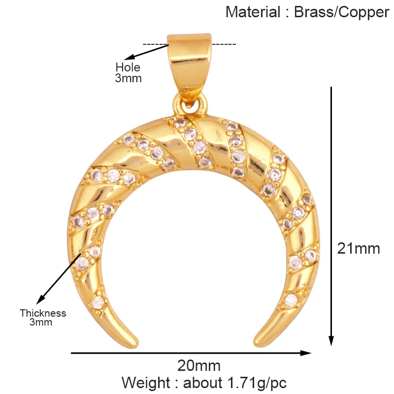 Tier Katze Bär Löwe Leopard Schlange Fuchs Schaf Charm Anhänger, echte 18K vergoldet Halskette Armband Schmuck Komponenten Versorgung S36 – Detail 24