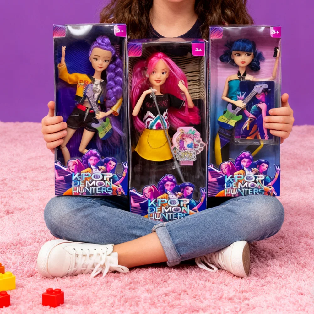 

@@Hot Sale Kpop Demon Hunters Doll Toys Rumi Mira Zoey Action Figure Toy Beautiful Princess Plastic DIY Toy Girls Christmas Gift