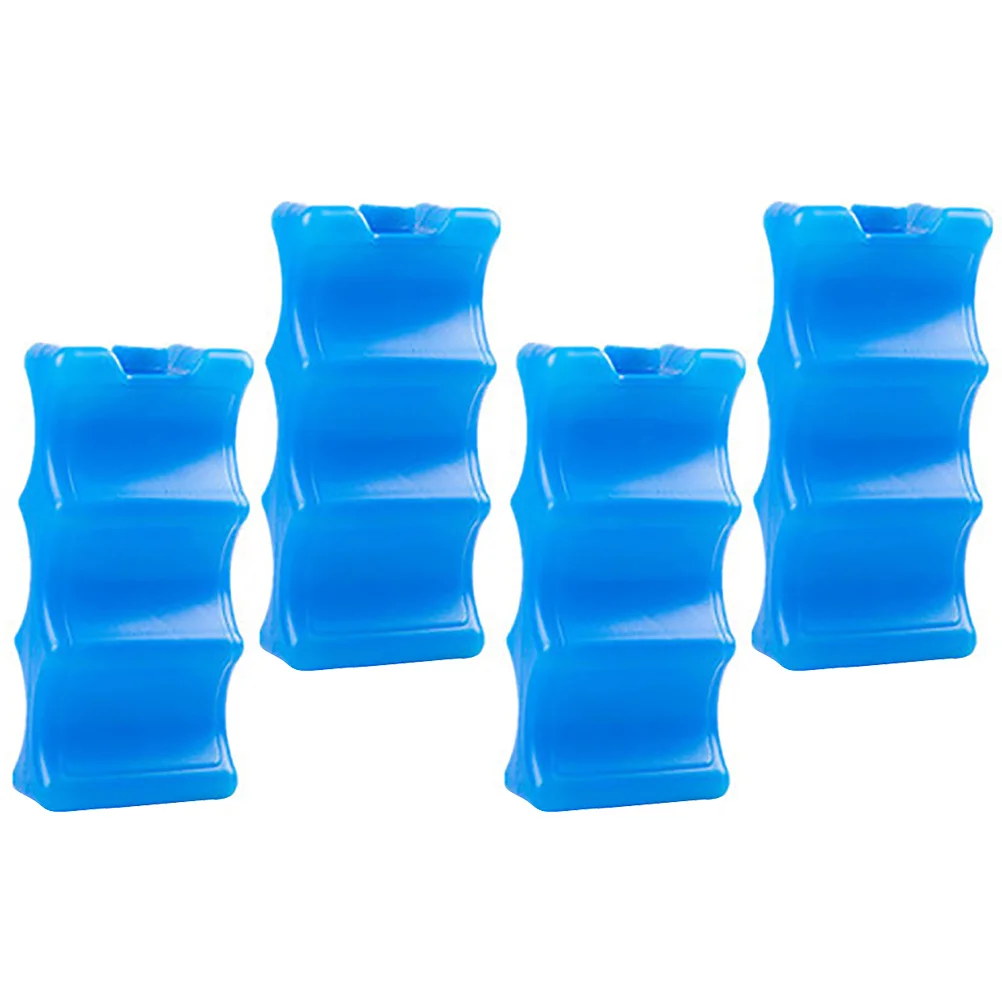 

4 Pcs Outdoor Cooler Breast Milk Storage Ice Packs Breastmilk Container Freezer Bags Baby Bottle Fresh Keeping Brick Blue