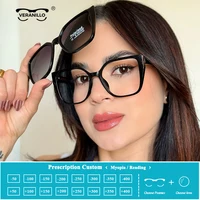 Gafas antiluz azul para miopía para hombres y mujeres, gafas de sol polarizadas con Clip magnético 2 en 1, monturas de gafas ópticas personalizadas TR90