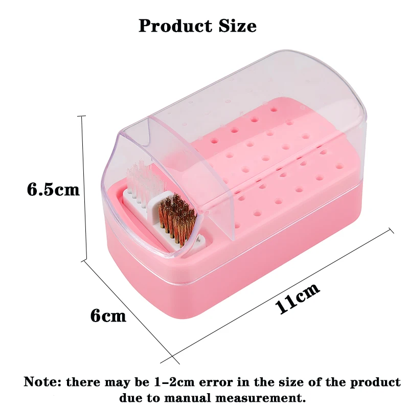 30 Holes Nail Art Drill Storage Box Grinding Polish Head Bit Holder Display Nail Drill Bits Organizer Nail Stand Manicure Tools