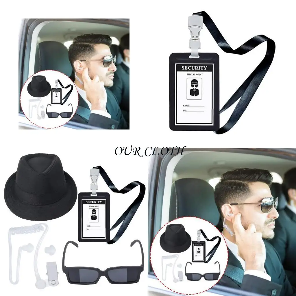

5Pcs Secret Service Costume Accessories Agent Costume Spies Costume Accessories Y1AC