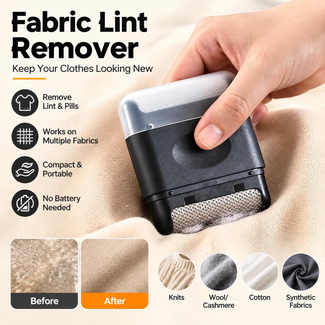 Mini Manual Hair Ball Trimmer Portable Lint Remover Fuzz Pellet Cut Machine for Sweater Clothes Shaver Laundry Cleaning Tool