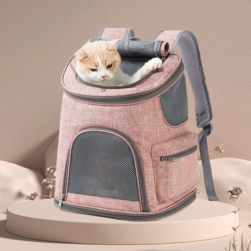 

Breathable cat bag pet backpack portable dog foldable cat backpack non-deformable